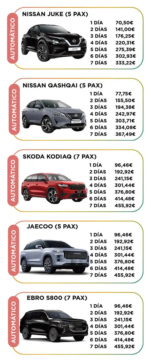 Vehículo de transfer en Lanzarote